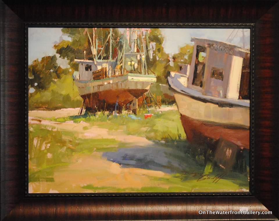 Katie Dobson Cundiff “Boatyard Beauties” – Oil/Canvas – May 2013 – Carrabelle, FL – $2750
